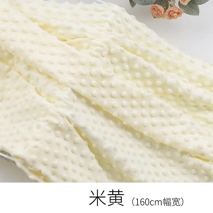 160x50cm Jednolity Kolor 3D Wytłaczany Aksamit Miękki Materiał Dziecięcy Na Dziecięce Koce, Pluszowe Lalki, Poduszki, Ręcznie Robiona Tkanina DIY TJ7286 Szyj