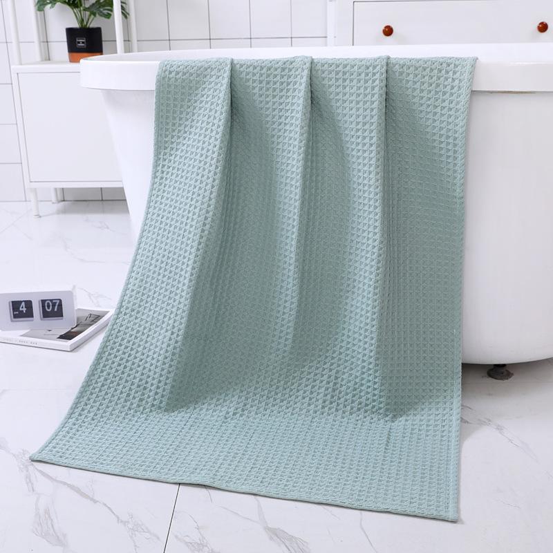 Waffle bath towel pure cotton absorbent quick drying wool
