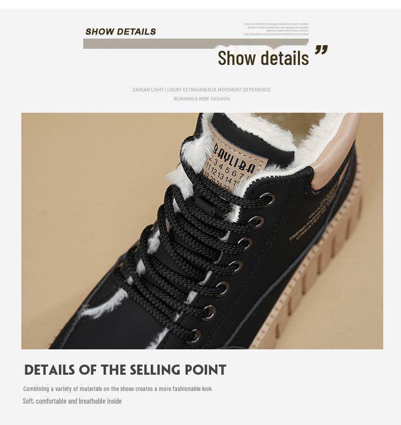 Pantofi de iarnă din bumbac pentru femei din nord-est: Ghete scurte confortabile, căptușite cu catifea, îngroșate, rezistente la frig pentru temperaturi extreme de -40°C, protecție din blană și zăpadă.