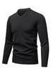 Autumn/Winter 2025 Men's High-Quality Wool V-Neck Sweater - Casual, Solid Color, Comfortable Base Layer Top.