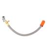 Tire Inflator Hose Adapter 12in Stainless Steel M6 Thread for Car Motorcycle Bike Tire Quick Inflation Deflation