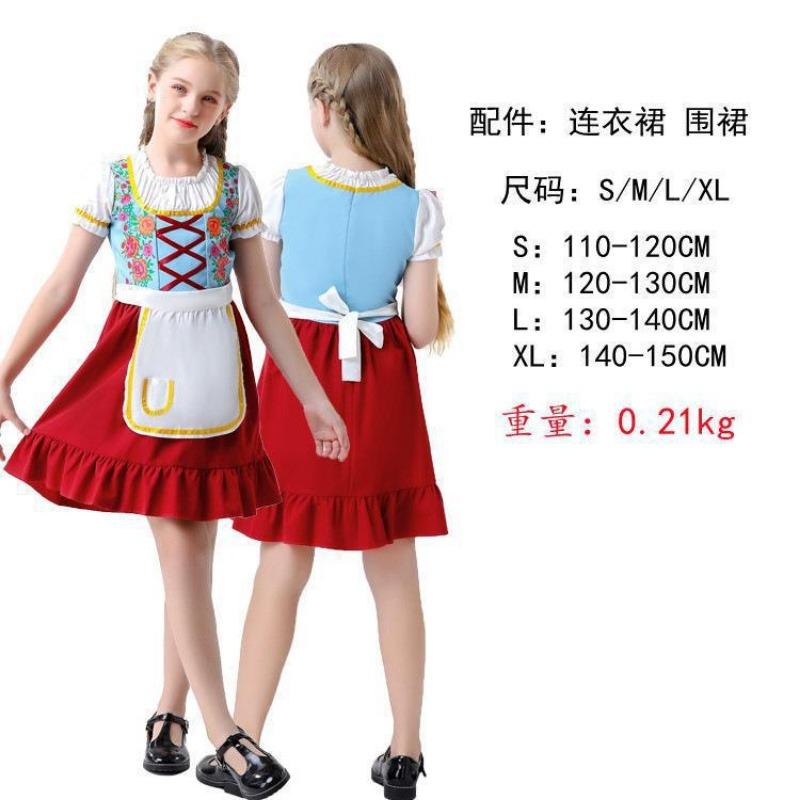 

Костюм на Хэллоуин Октоберфест Одежда для родителей и детей Культурное художественное представление Этнический костюм горничной Платье XL