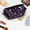 Gift Jewelry bag Organizing Brush Pouch Portable Make Up Bag Star Moon Pattern Embroidered Velvet Cosmetic Bag