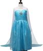 Princess Elsa Dress Costume for Luxury Ice Blue Heart Magic Braided [EKALA] Kids, 8-Piece Set, (Princess Dress, Tiara, Wand, Gloves, Necklace, Ring,