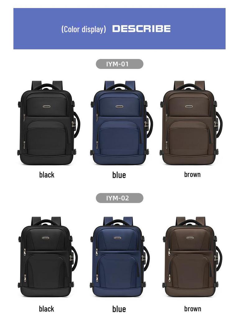 Customizable Logo Business Laptop Backpack: Multi-functional, Large Capacity, Travel-Friendly with Breathable Back Pad