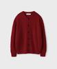 Union Blue Cable Wool Crop Cardigan [Red]