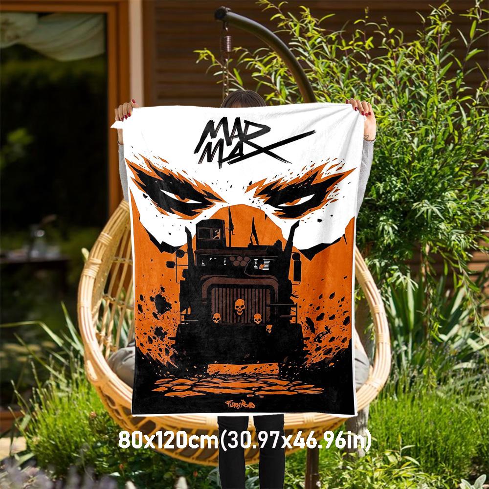 

1pc Mad MaxOutdoor Flannel Blanket Soft Plush Decor for Picnics, camping,Bedroom, Playroom, or Lunch Break, Perfect Gift 80x120cm