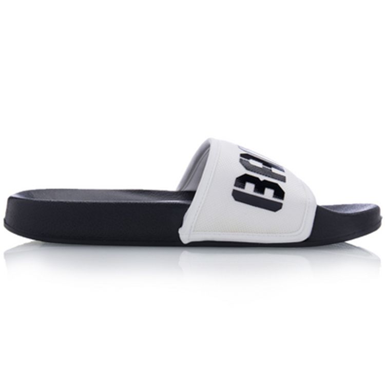 Li Ning Anti-Five BD5 Slide Silent One-Strap Sandals Women Sandals White Black ABTQ002-1