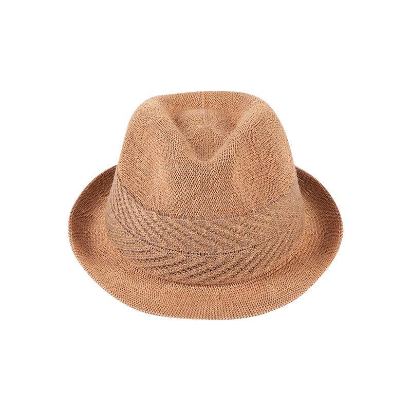Spring and summer woven jazz hat, literary sunscreen hat, female British retro top hat, jazz hat