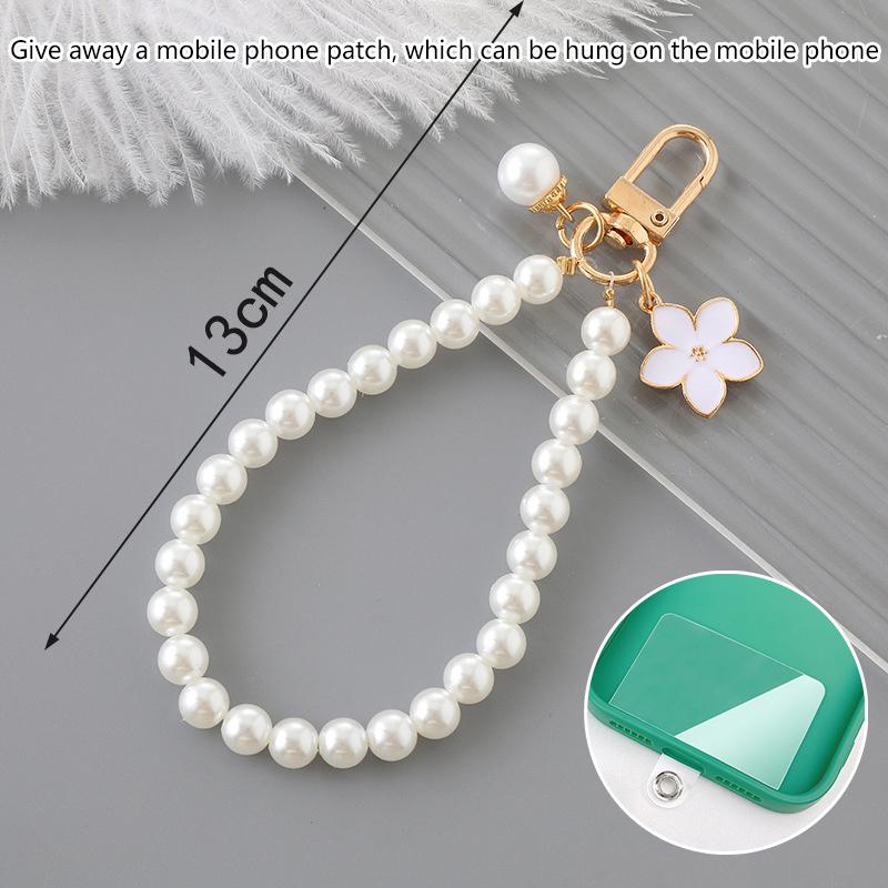 

Жемчужный бусина цветок бант телефон цепочка брелок брелок сумка подвеска веревка для iPhone Android мобильное устройство женщины леди