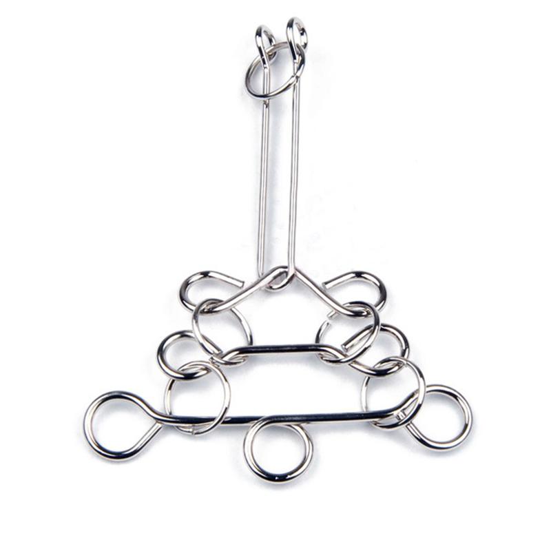 Metal Game Mind Brain Teaser Magic Wire Rings Puzzles For Adults Kids Disentanglement Iron Link Unlock Interlock Game