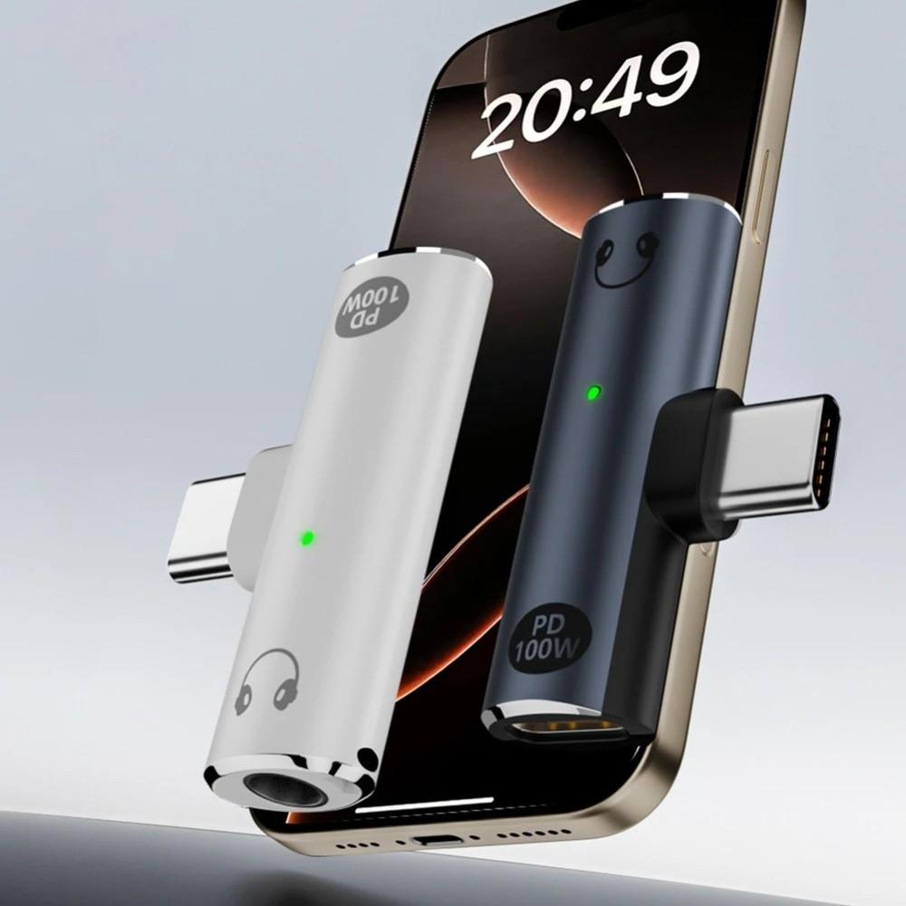 Converter 2-in-1 Audio Adapter PD 100W USB C Charge Adapter USB C To 3.5mm Adapter  Charging