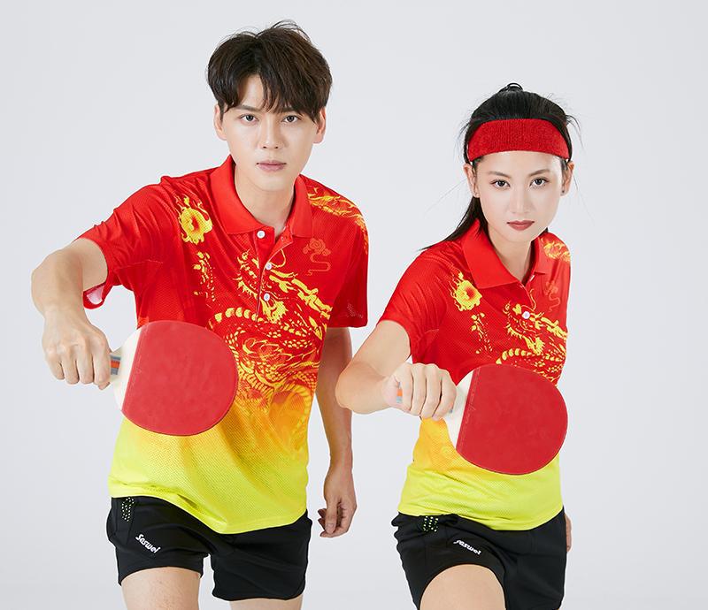 Quick-Dry Table Tennis & Badminton Clothing Set: Kids' Polo & Adult Short Sleeve