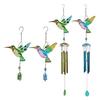 Wind Chimes for Outside Stained Glass Hummingbird/Dragonfly Wind Bell Hanging Ornament for Garden Patio Balcony Yard Window Decor Gifts for Women Mom