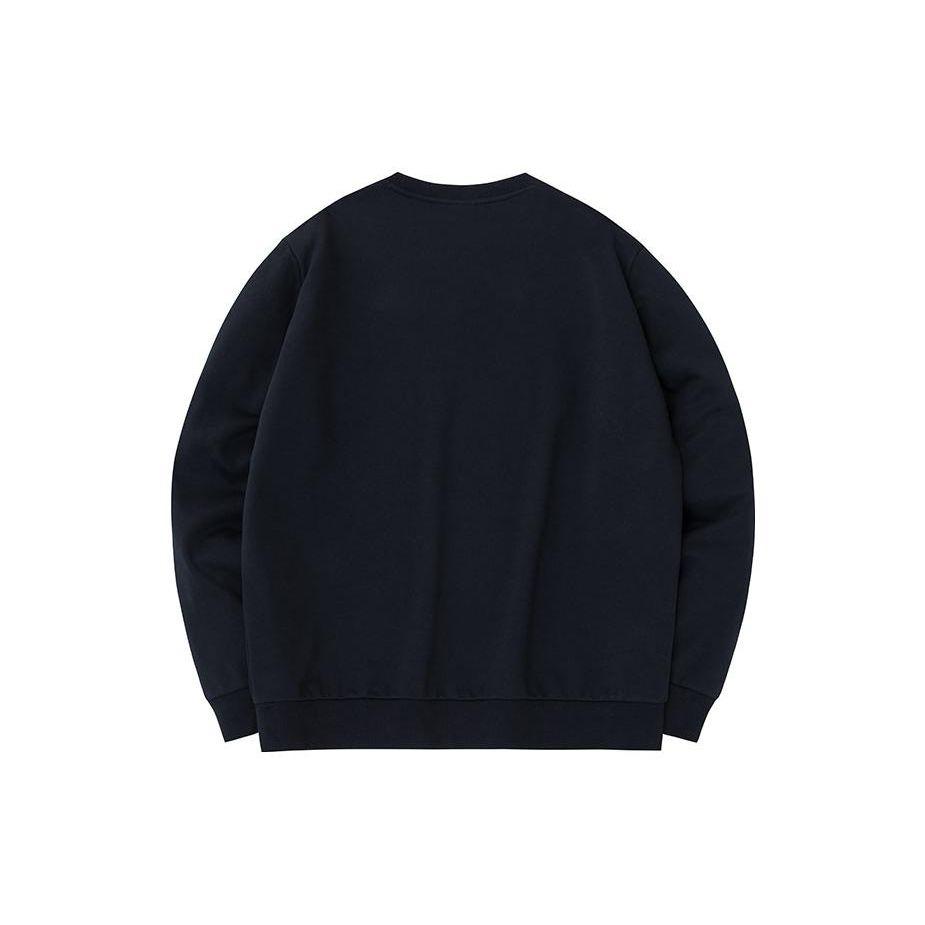 Anta Hanorac unisex cu mânecă lungă, cu imprimeu logo-ul literei Lifestyle Series, negru, 972338723-4