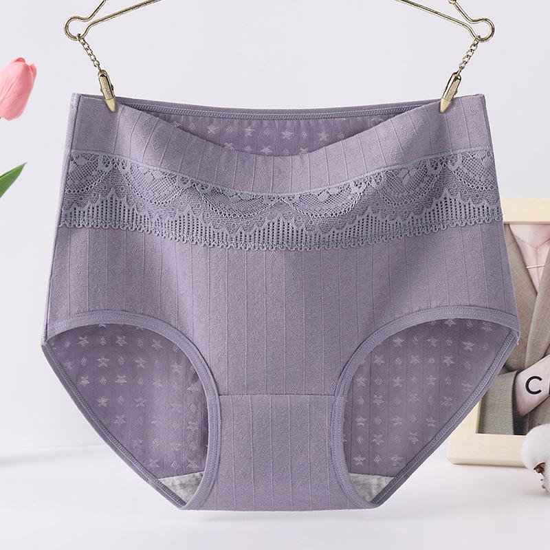 Big Size Female Spring and Autumn Cotton High Waist Comfortable Loose Briefs