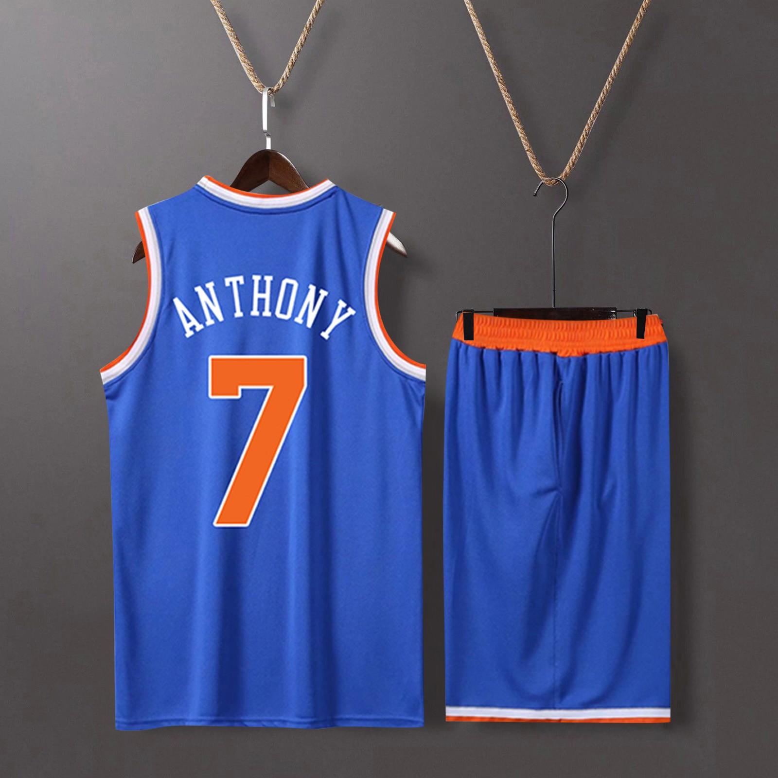 

Баскетбольная одежда, баскетбольный костюм для взрослых, классические топы + брюки, комплект баскетбольного трикотажа L темно-синий