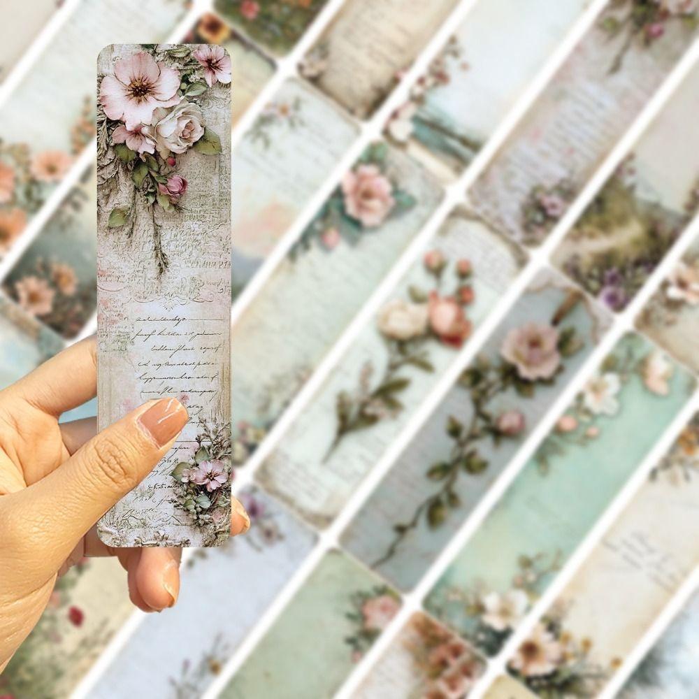 30pcs Aesthetic Book Club Page Markers Vintage Stationery Supplies Retro Paper Bookmark  Students