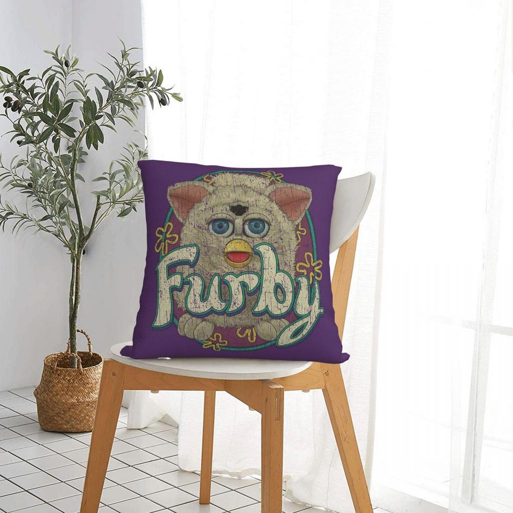 Snowball Furby 1998 Pillowcase Polyester Cushion Comfort Throw Pillow Sofa Decorative Cushions Used for Home Bedroom Living Room
