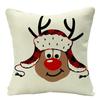 2022 Merry Christmas Home Decor Cushion Cover 45x45cm Cute Animals Cartoon Printed Throw Pillow Cover Xmas Decorative Pillowcase