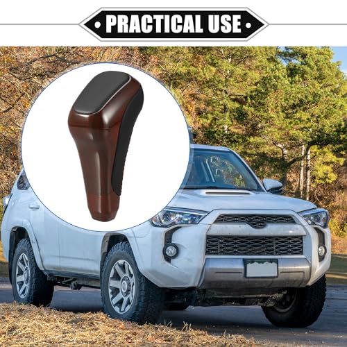 VekAuto Automatic Gear Shift Knob for Toyota 4Runner 2012-2021 Made of Durable Faux Leather Plastic in Black, Brown and Mahogany Pattern
