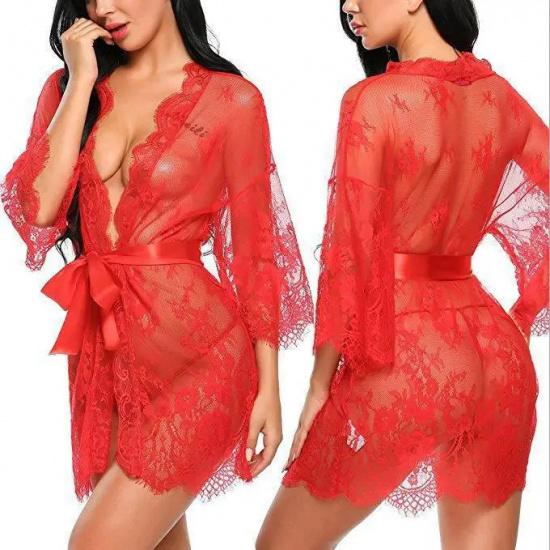 Woman Erotic Pajamas Lace Nightwear Sex Clothes Babydoll Erotic Transparent Dress Hot Sleepwear Sexy Lingerie