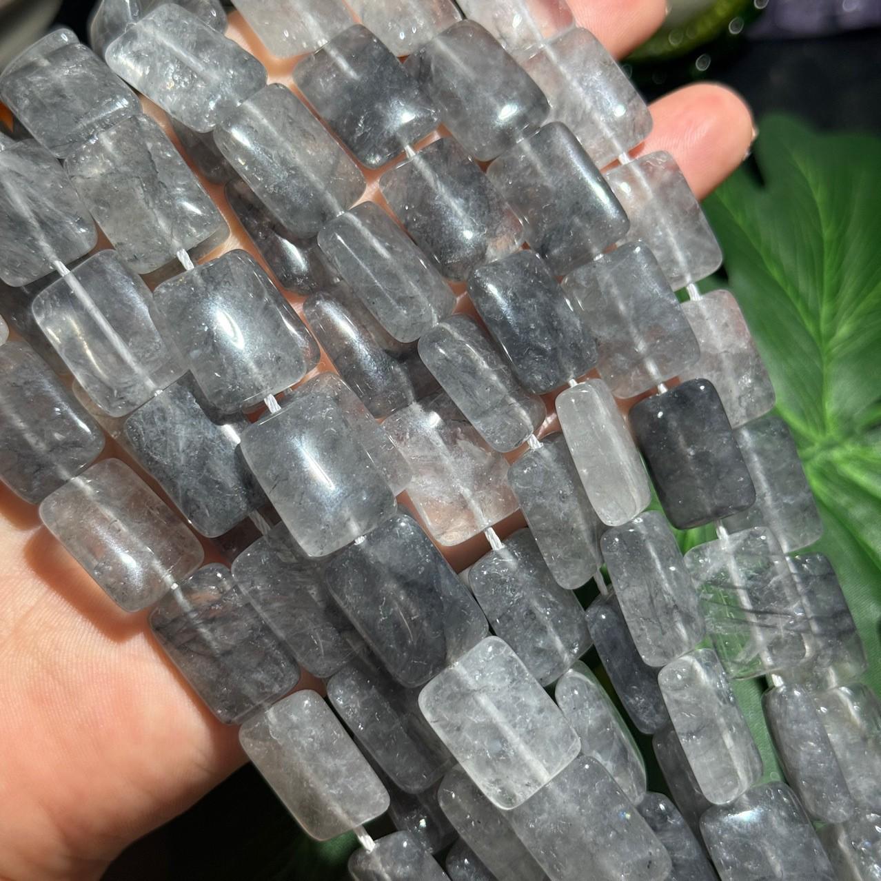 

13x18мм Натуральный Кристалл Квадратные Плоские Бусины, Нить 38см для DIY Ожерелий и Браслетов.