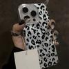 Black Leopard Print Pattern Phone Case For iPhone 17 16 15 14 13 12 11 Pro Max Air X XR XS Shockproof TPU Silicone Bumper Cover