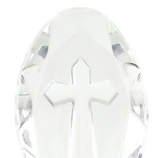 Klarer Kunstkristallfigurine Transparentes Glas Glaube Ornament Ostern Weihnachten Religiöse Schreibtischdekoration Christlich Spirituell Inspirierend