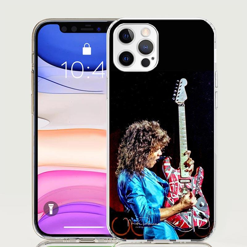 Eddie Van Halen Graphic Guitar Case Phone Cover for iphone 16 15 14 13 12 Mini 11 Pro Max 16E X XS XR 7 Plus 8 + SE 2020 Trend F