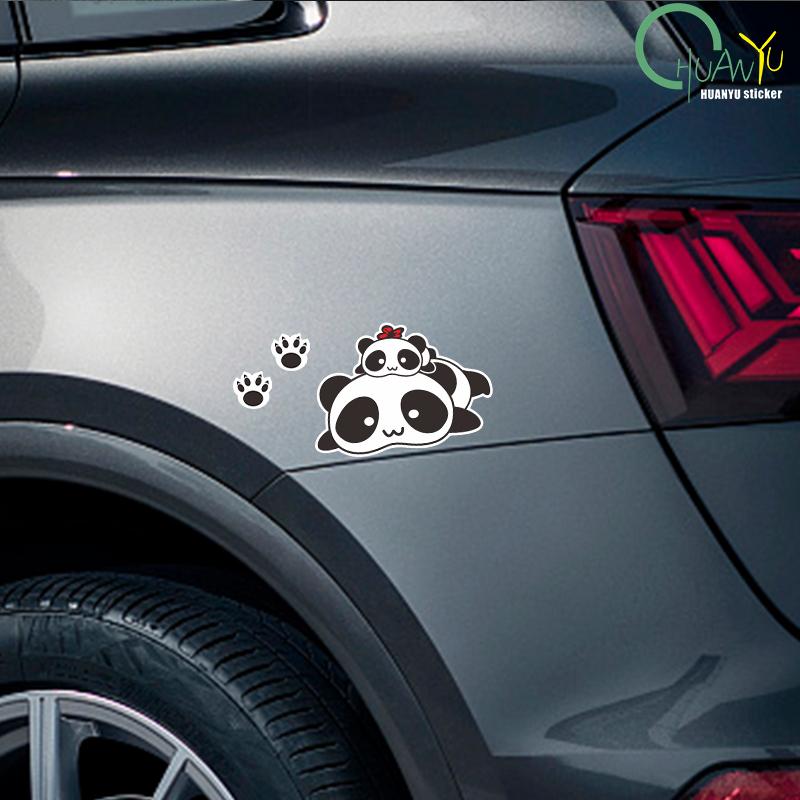 Cartoon cute panda car windows, motorcycle bumpers, luggage compartments, notebook stickers, stickers
