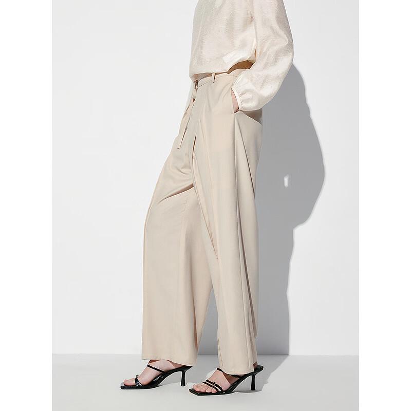 PEACEBIRD Women's High-Waist Pleated Wide-Leg Pants