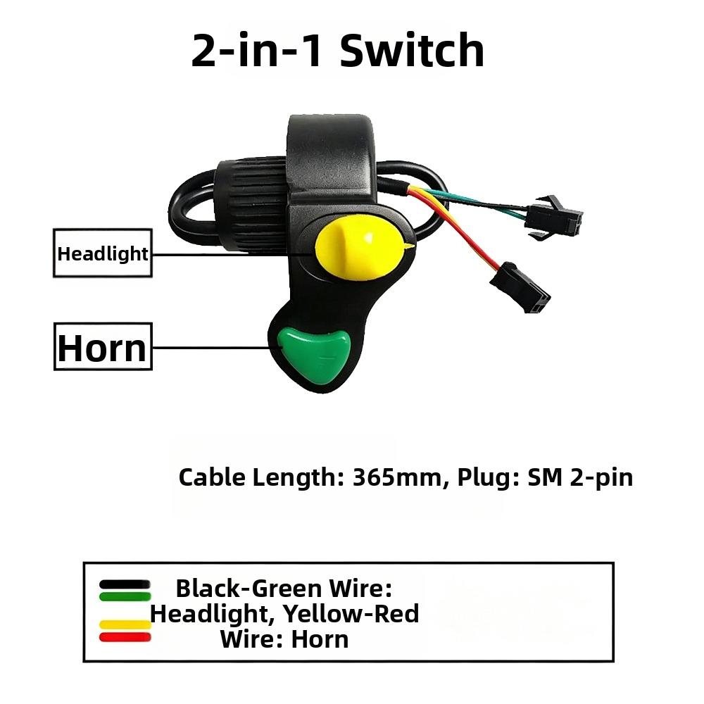Multistyles Reverse Horn Dual Flashing Headlights  Electric Vehicle Switch Accessories