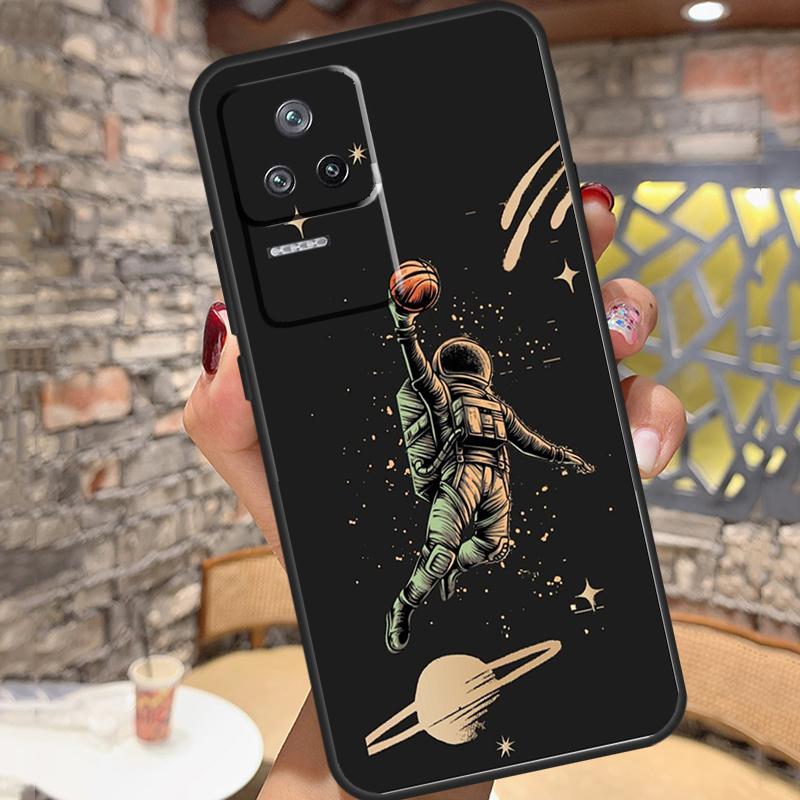 Astronaut Slam Dunk Basketball Case For Xiaomi 14T Pro 13T 11T 12T 13 14 15 Ultra POCO X6 X7 Pro X3 X5 M6 F5 F6 Pro Cover