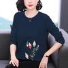 Etam Women's Long-Sleeve Embroidered Crewneck T-Shirt