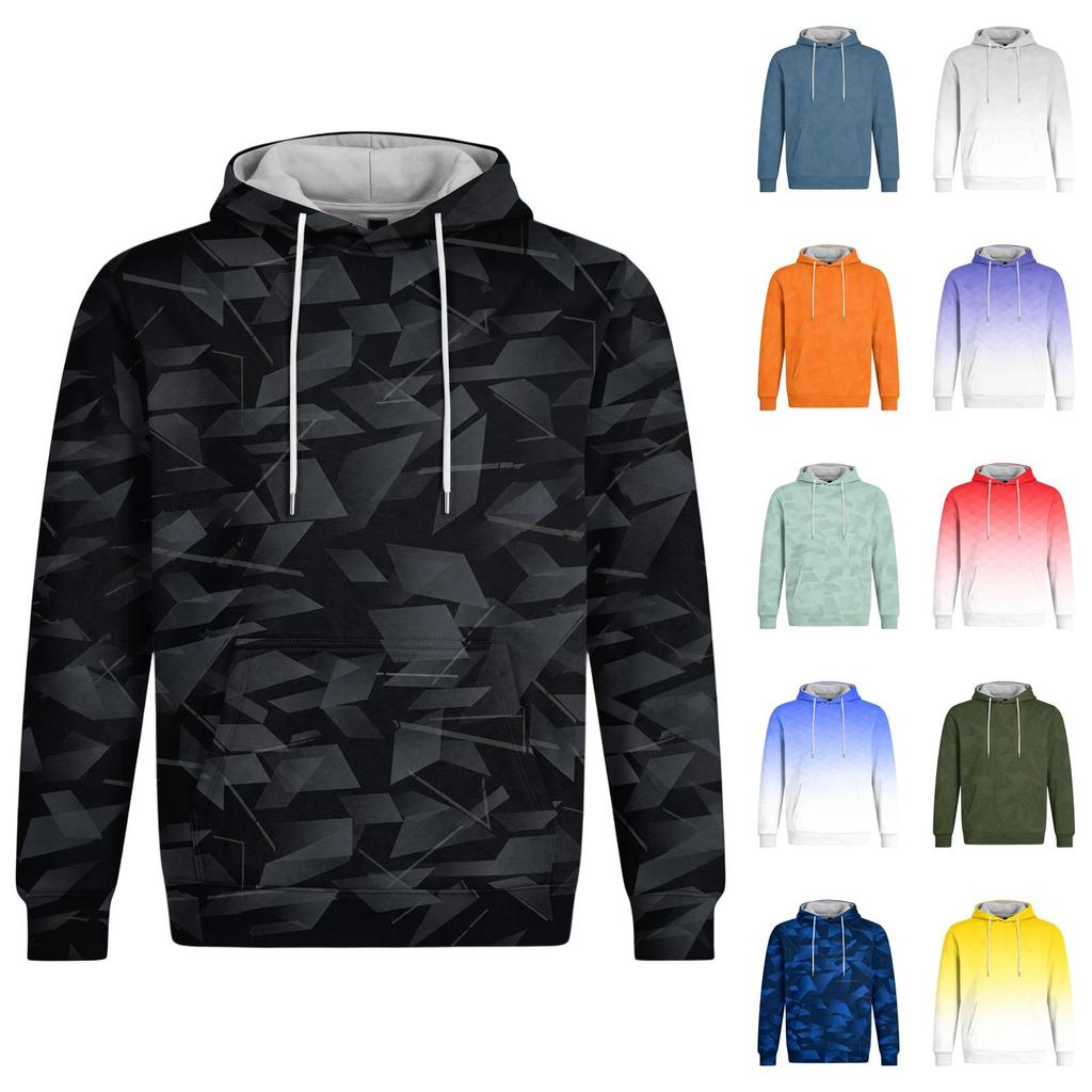 Felpa con cappuccio trendy da uomo a manica lunga per abbigliamento casual quotidiano