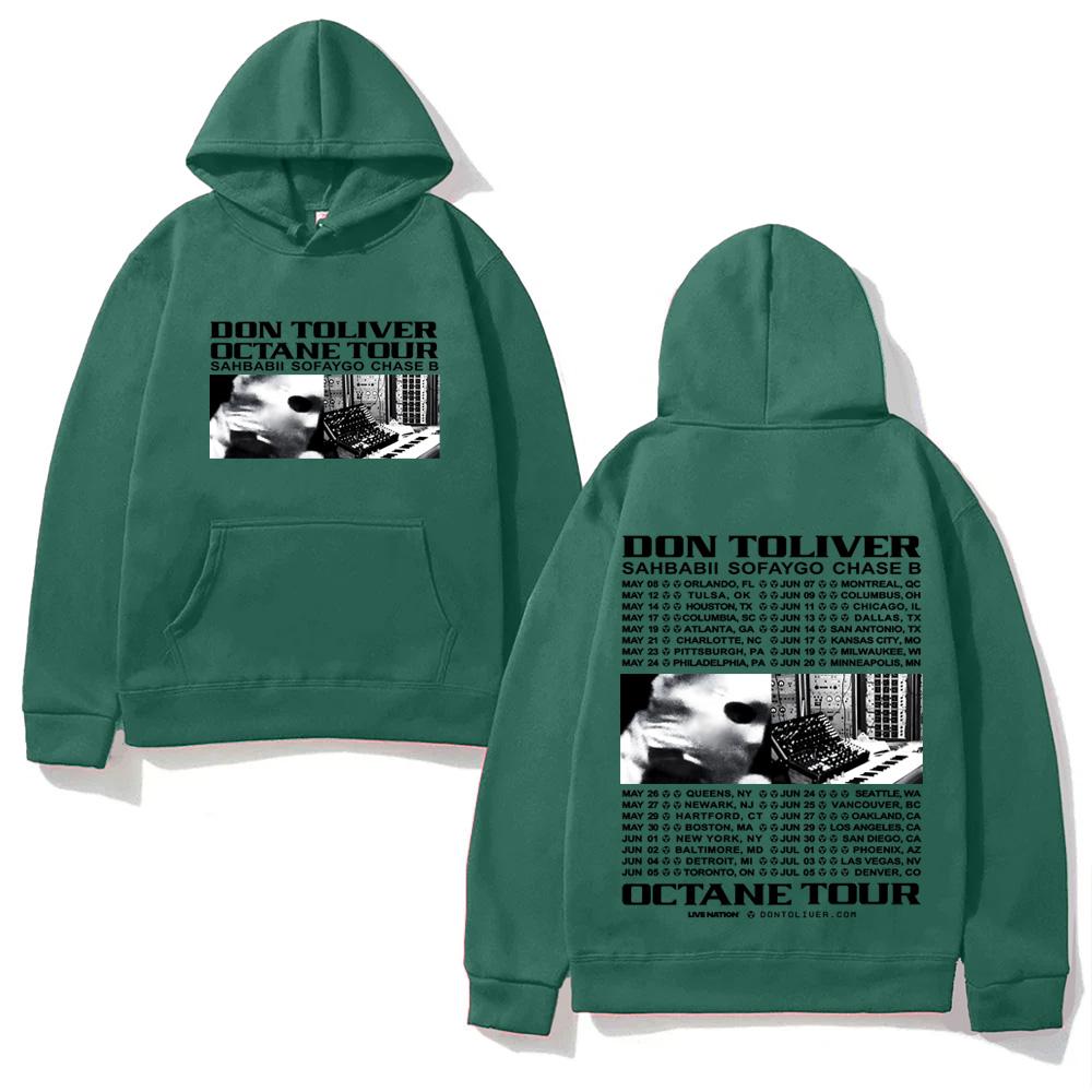 Rapper DON TOLIVER Hoodie OCTANE TOUR 2026 Hip Hop Graphic Printing Hoody Classic Soft Punk Hooded Pullovers Fleece