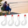 4PCS PVC Fishing Bait Fan-Shaped Bass Lure Durable Fishing Lure  Sea Bass Fishing