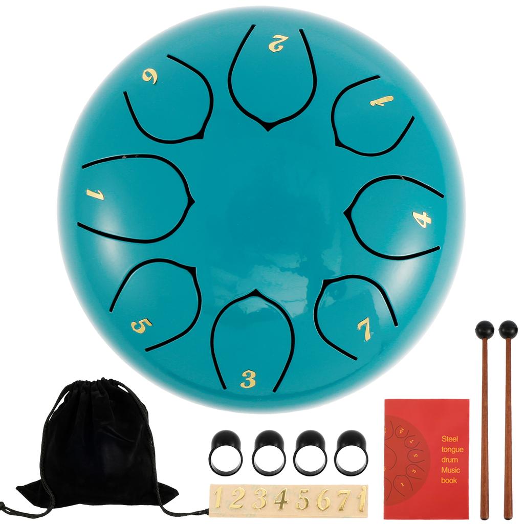 Rain Drum Tones Steel Tongue Drum Outdoors Rain Drum Instrument Mini Hand Drum Ethereal Drum Sticks Percussion Drum Accessories