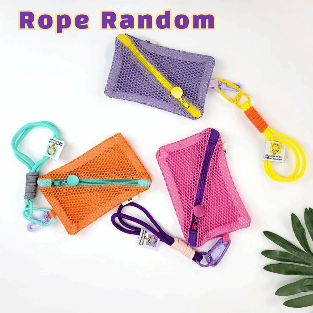 Portable Mesh Cosmetic Bag Dopamine Color Storage Makeup Case Women Mesh Toiletry Storage Pouch Organizer