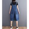 Loose Suspender Jeans Women Sleeveless Jeans Jumpsuit Summer Streetwear Denim Overalls Baggy Solid Wide Legs Denim Shorts