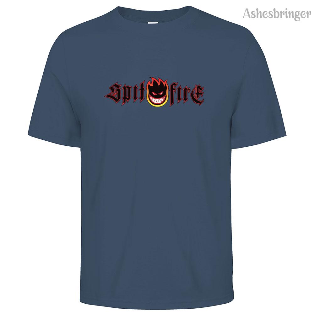 Men's Cotton Spitfire Man T-shirt Round Neck Casual Street Style Fashion Breathable Tops for Men and Women