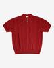 Solti Mesh Mixed Crochet Polo Knit (Red)