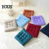 Warm Winter Seat Cushion Square Chair Cushion, Soft Plush with Straps, 15.75" X Comfortable Floor Sitting Pillow Non Slip Pad for Dining Room