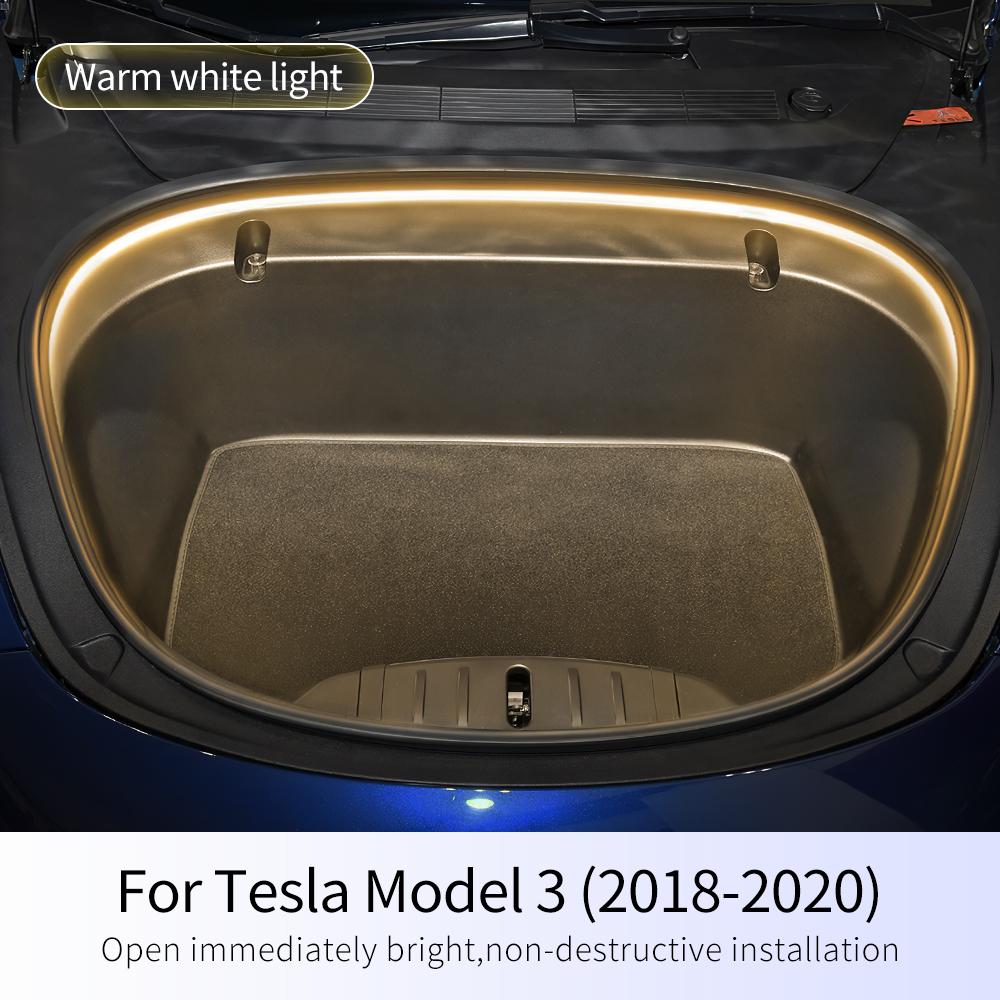 2.4M LED Car Front Trunk Light Strip Easy Tall Modified Lighting for Tesla Model 3 Y Waterproof Neon Lamp Front Trunk LED