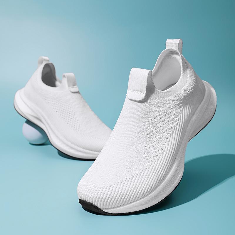 

New one-foot wide-headed shoes, light soft-soled shoes, lazy one-pedal cover feet, casual men s shoes, walking shoes 39 білий