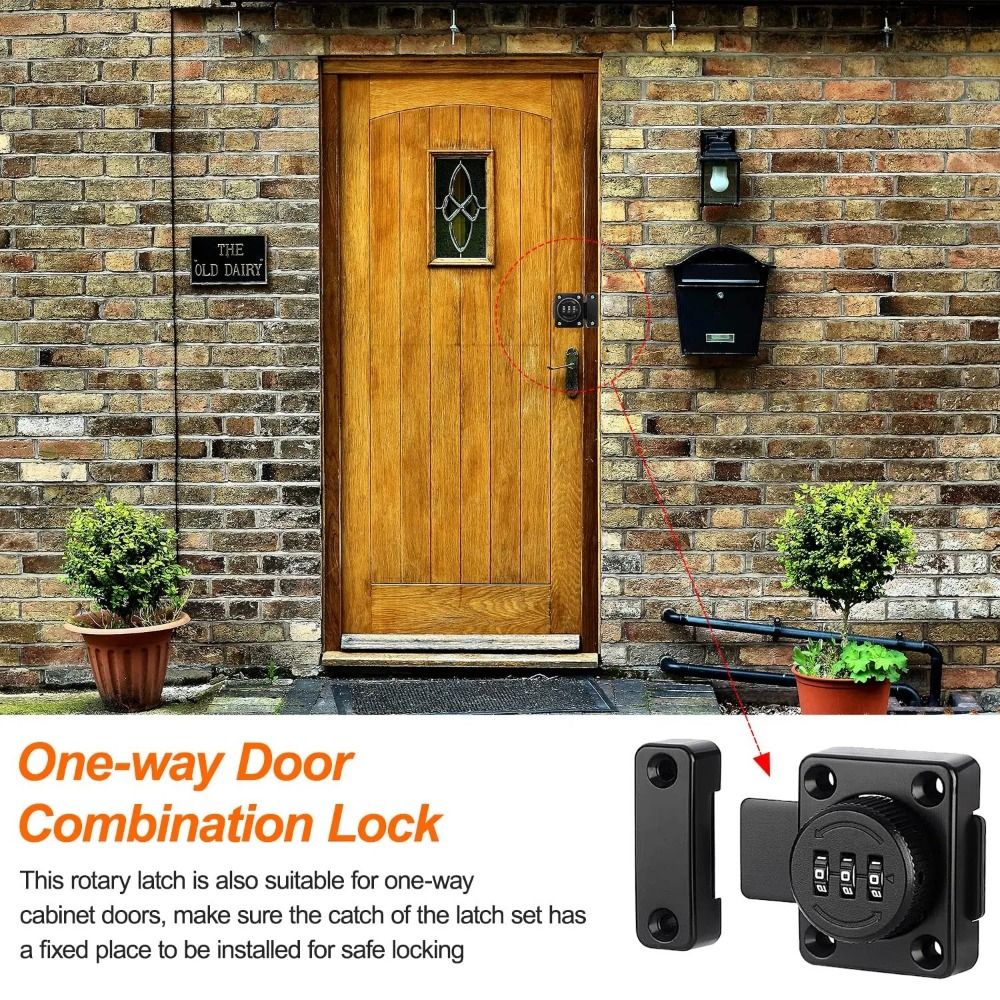No Keys Needed Combination Password Door Lock Anti-Theft Cabinet Door Lock  Mailbox