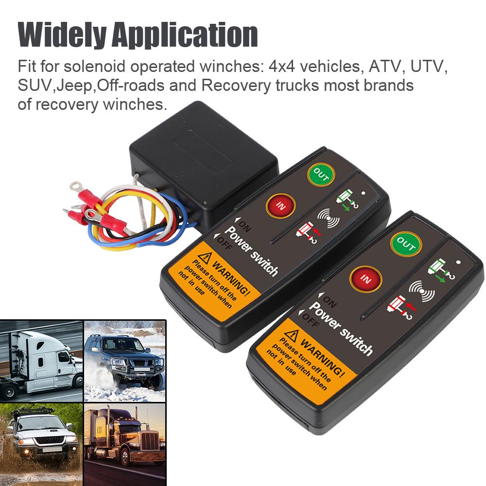 12V 24V Electric Winch Switch Controller Wireless Remote Control Accessories for Jeep Off Road 4x4 ATV Trailer Boat Universal Radio Accessories 4