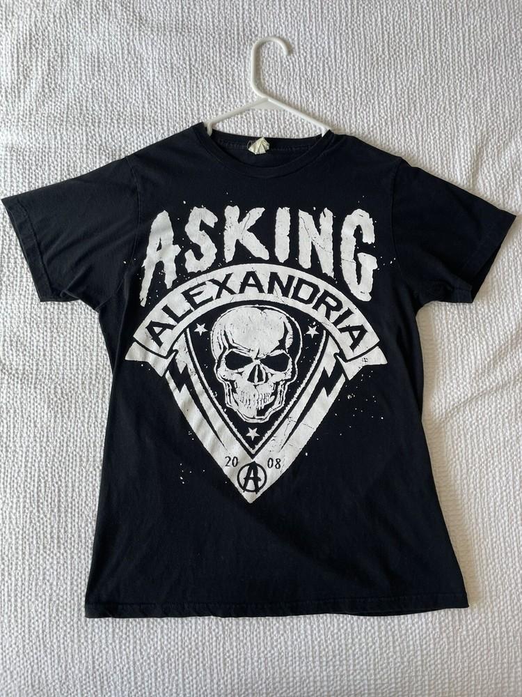 Asking Alexandria Band 2008 Black Shirt Unisex Concert S5XL TR515 Unisex T-Shirt XXL