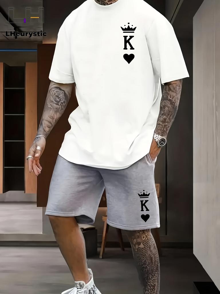 Hawaiian Style 3D Printed Men's T-shirt And Shorts Set Summer Everyday Men's Short Sleeves Outdoor Beach Men's Casual Shorts